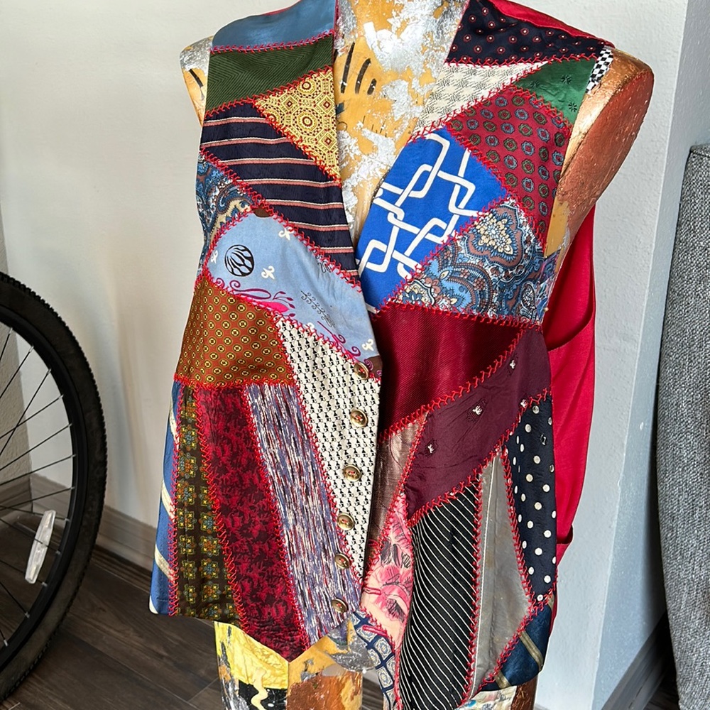 Handmade tie vest